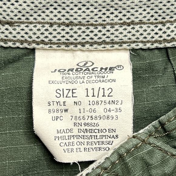 Vintage 90s Jordache Utility Wear Army Green Mini Cargo Shorts Indie Sleaze - Picture 4 of 7